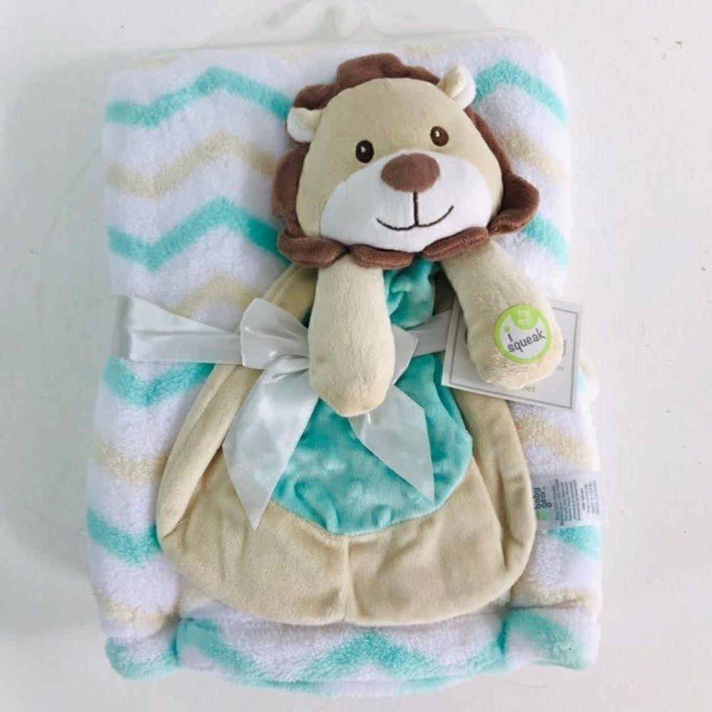 🌹Baby Gear 2-Pcs Set Plush Throw Blanket Lion